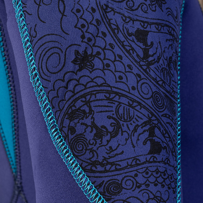 2024 Gul Womens Response 3/2mm GBS Back Zip Wetsuit RE1232-C1 - Blue / Teal